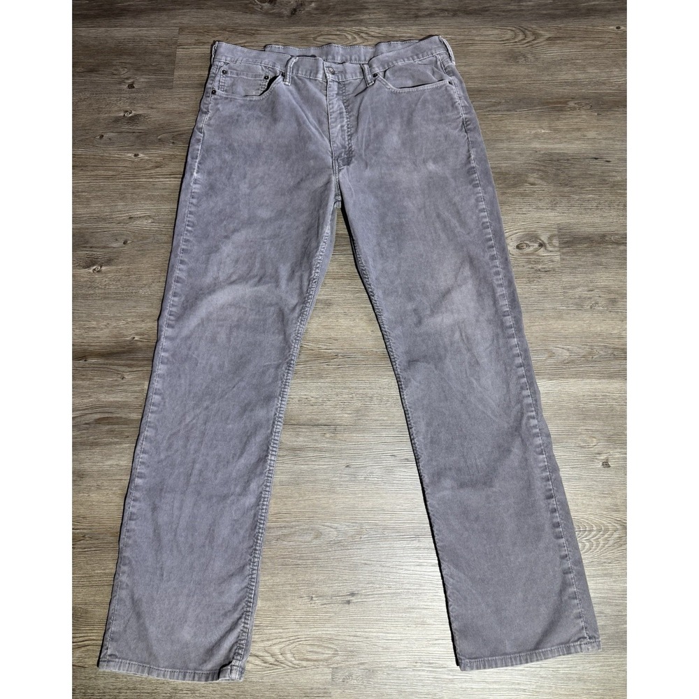 Levis 514 Mens W38 L34 Gray Corduroy Straight Fit Pants